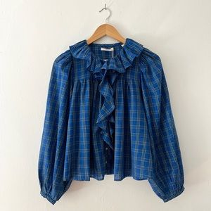 Dôen NWT XS Ellery Top Park Lane Plaid